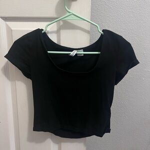 Women's Black Crop Top